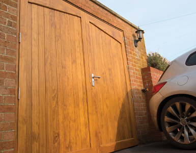 Timber Side Hinged Garage Doors